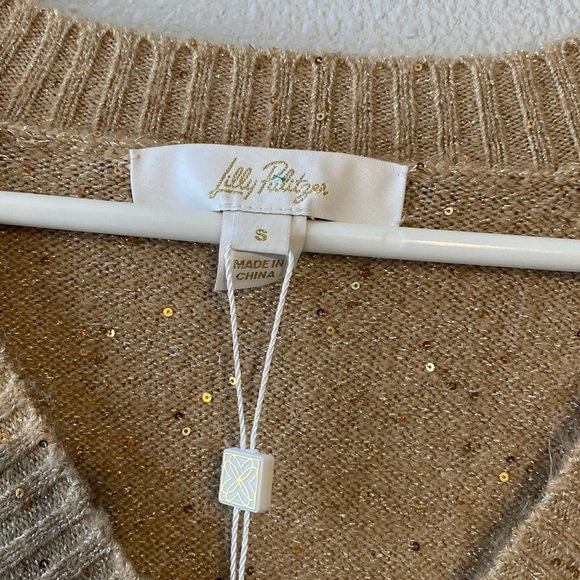 New Kaycee Sequin Sweater - Gold Metallic - Picture 4 of 9